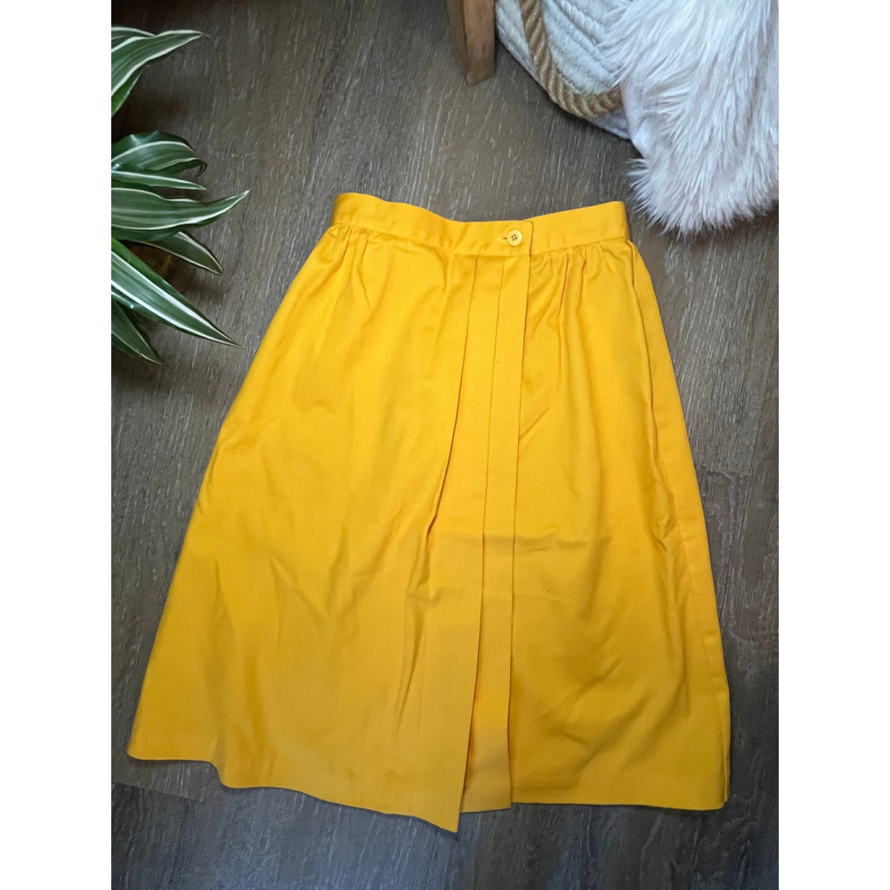 Women's California Collections Yellow A-Line Skirt Size S